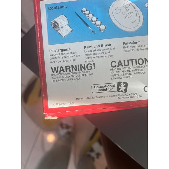 Vintage 1988 Educational Insights Make A Mask Creative Kraft Kit - Picture 5 of 7